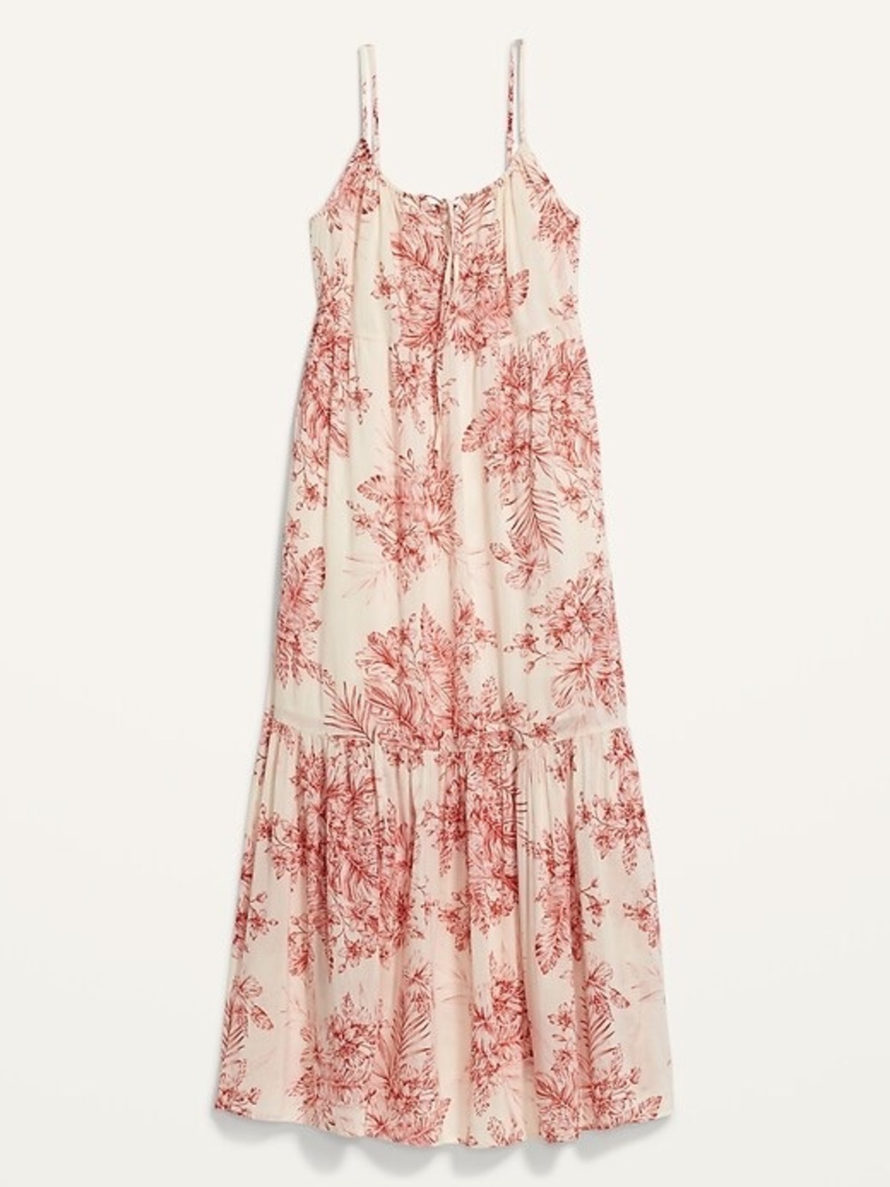 Old Navy Floral Tie-Front Maxi Dress in Blush Pink Size Medium